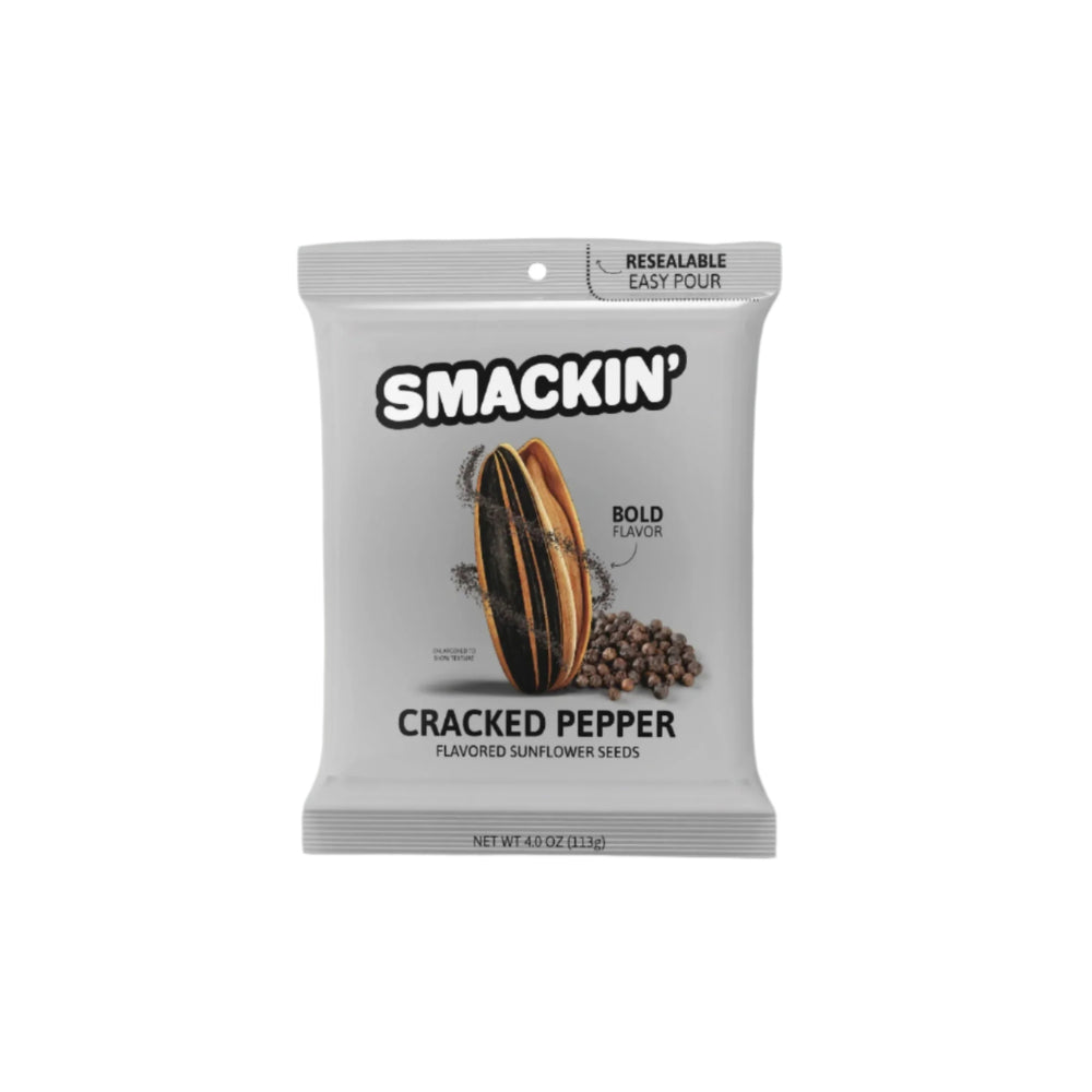 Smackin’ Cracked Pepper 4oz. Sunflower Seeds