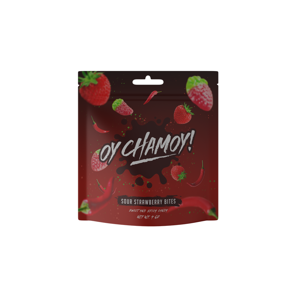 Oy Chamoy! Sour Strawberry Bites