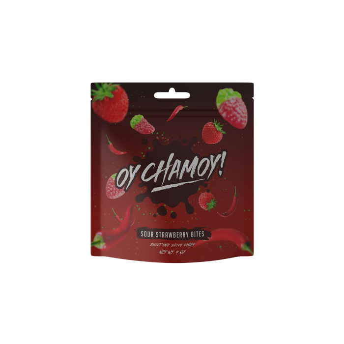 Oy Chamoy! Sour Strawberry Bites